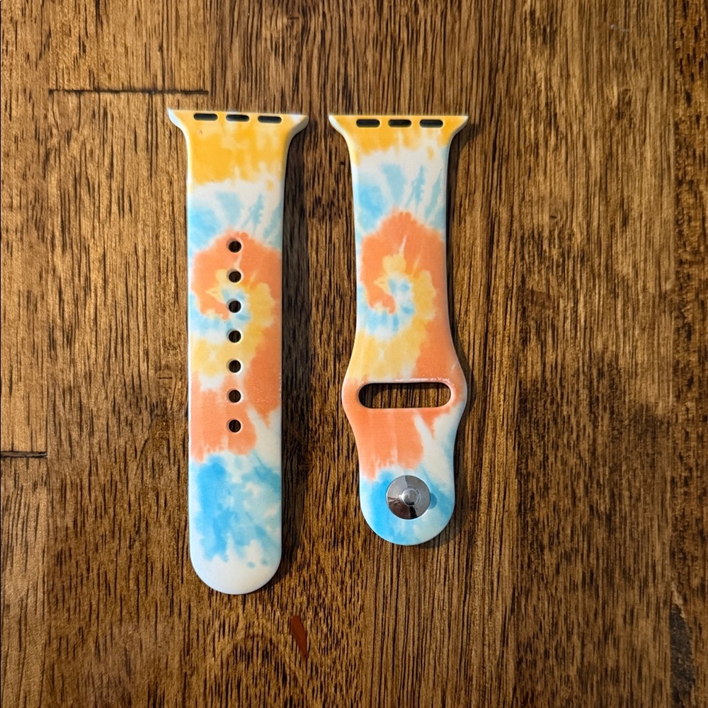 Roolee Tie-Dye Smartwatch Band - Orange, Blue, Yellow